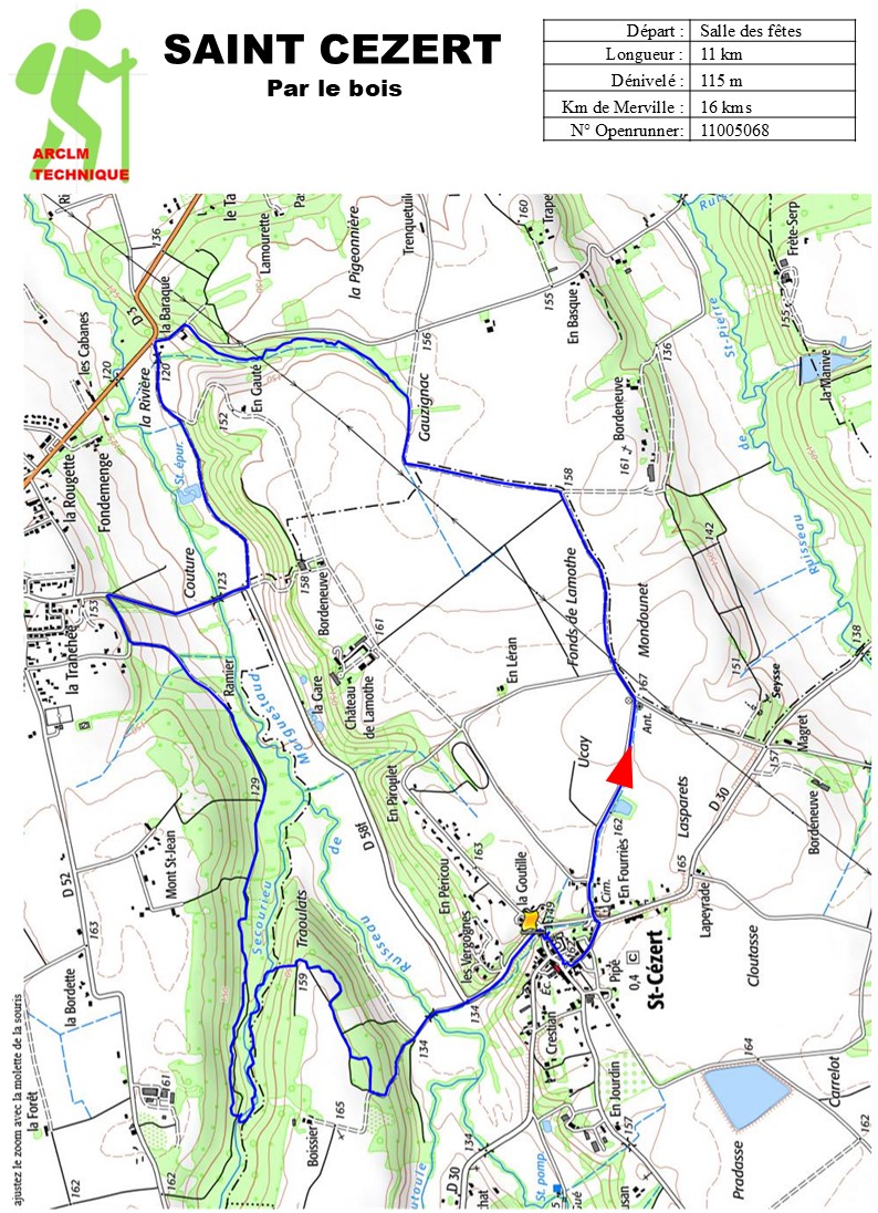 Randonnée à Saint Cezert en passant par le bois